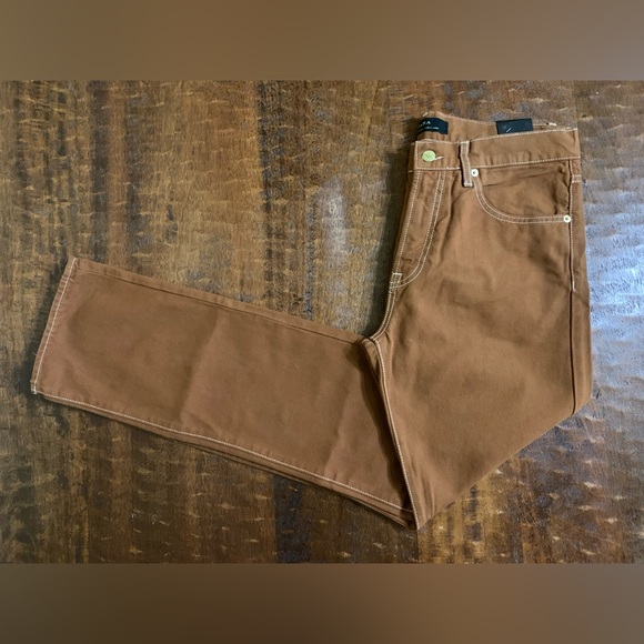 NWT Zara Man Men’s Size 31x Eathtone Color Textured Weave Trousers - Picture 9 of 14